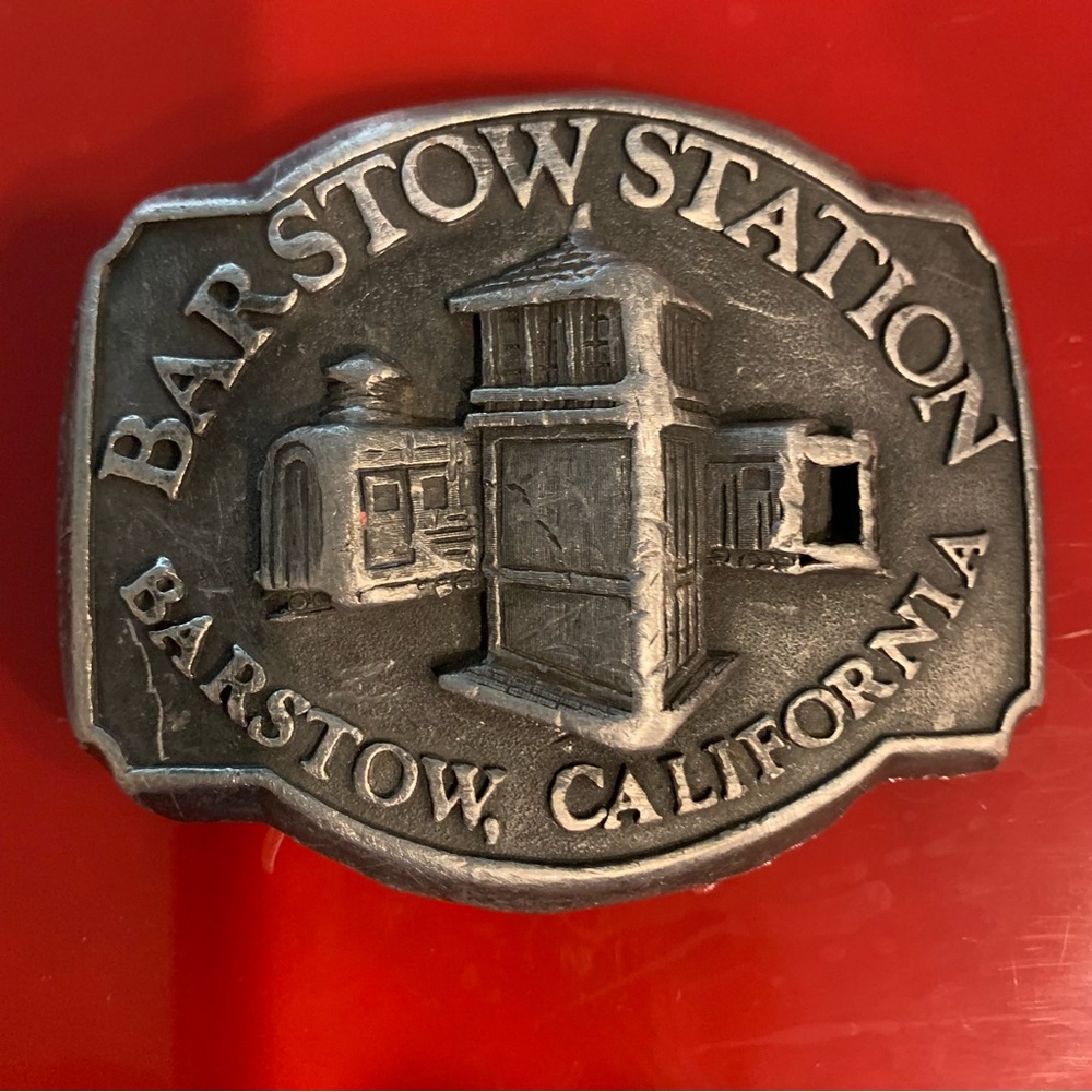 Barstow Station Silver Belt Buckle